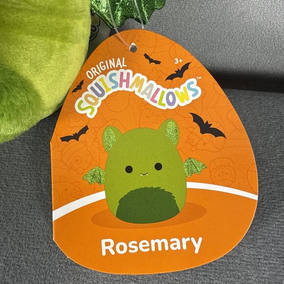 Squishmallows Rosemary Rose Halloween Bat 4" High Green Plush Stuffed Animal NWT - Picture 2 of 9